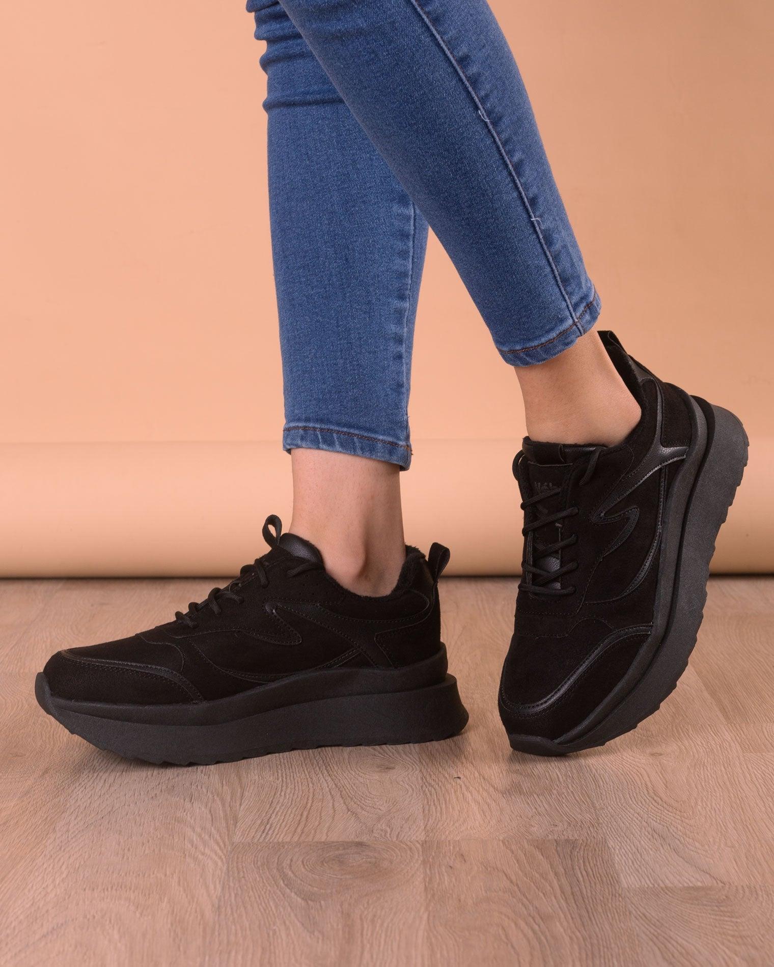 ZAPATILLAS URBANAS MUJER FLOWER NEGRO TOTAL - 1