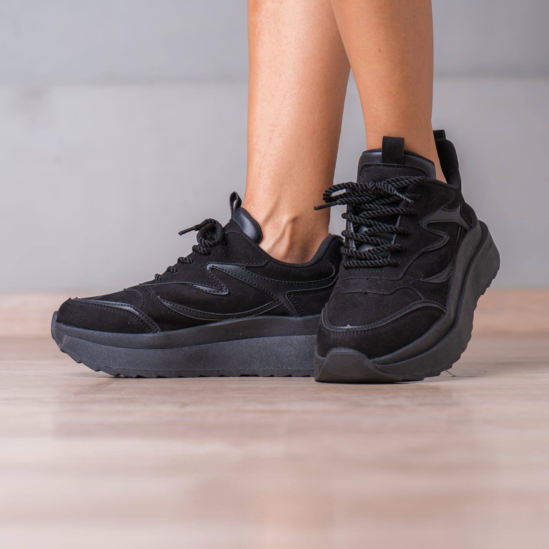 ZAPATILLAS URBANAS MUJER FLOWER NEGRO TOTAL - 1
