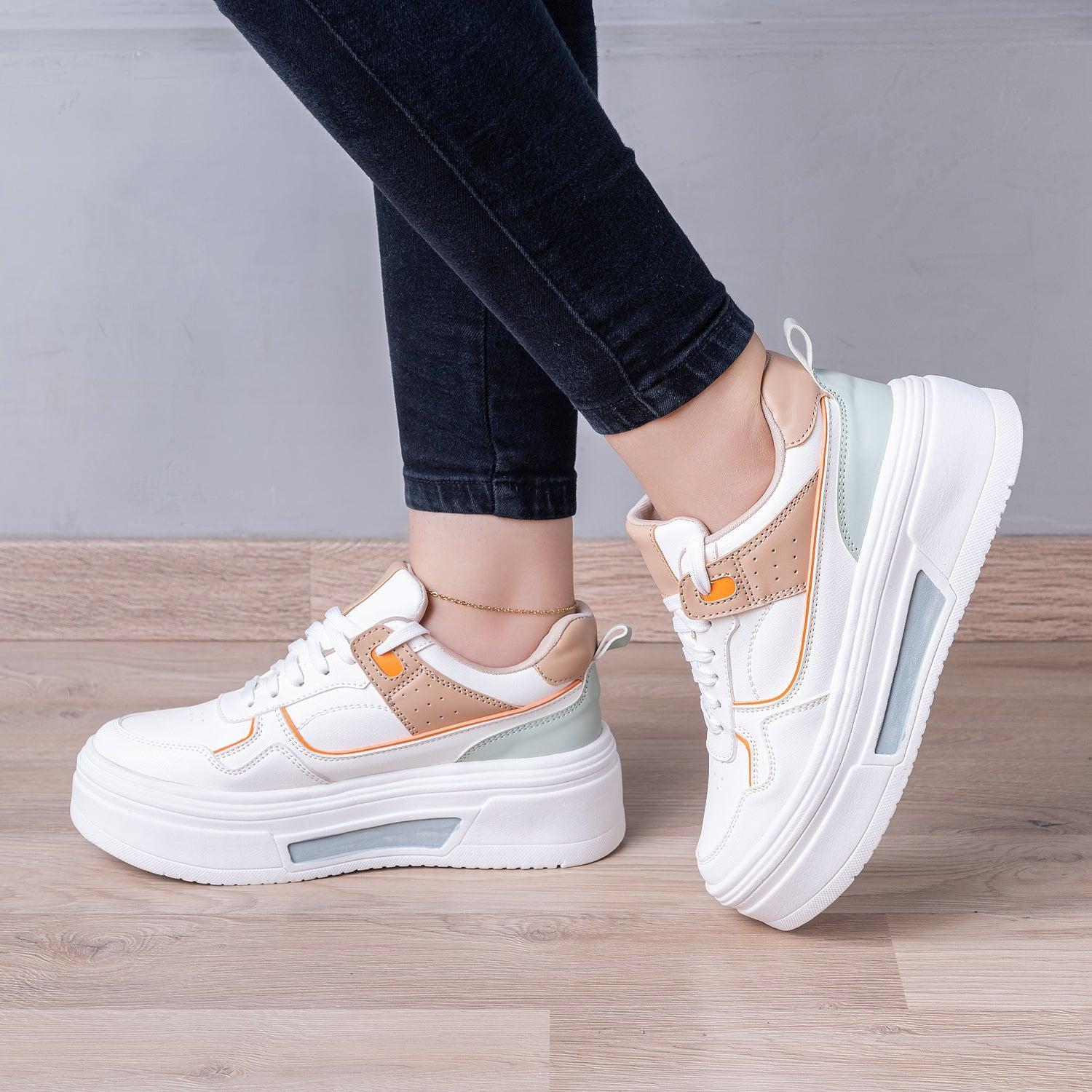 ZAPATILLAS URBANAS MUJER LUKA ANARANJADO - 1