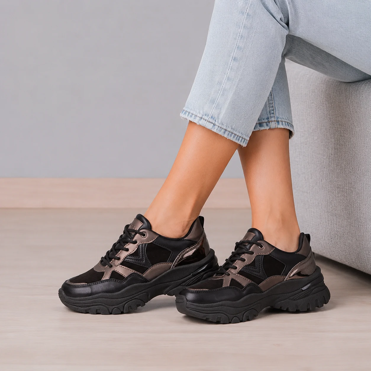 ZAPATILLAS URBANAS MUJER MILAN BRONCE - 1