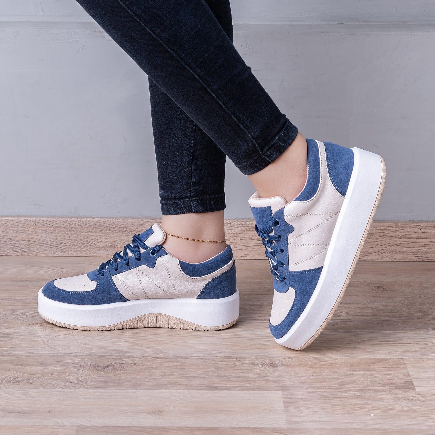 ZAPATILLAS URBANAS MUJER LIEJA AZUL - 1