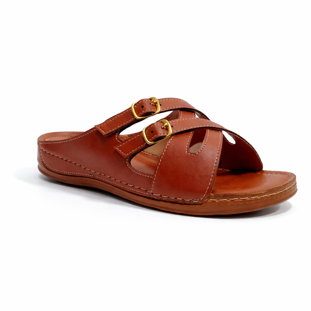 SANDALIAS CASUALES MUJER HERINODES MARRON - 2