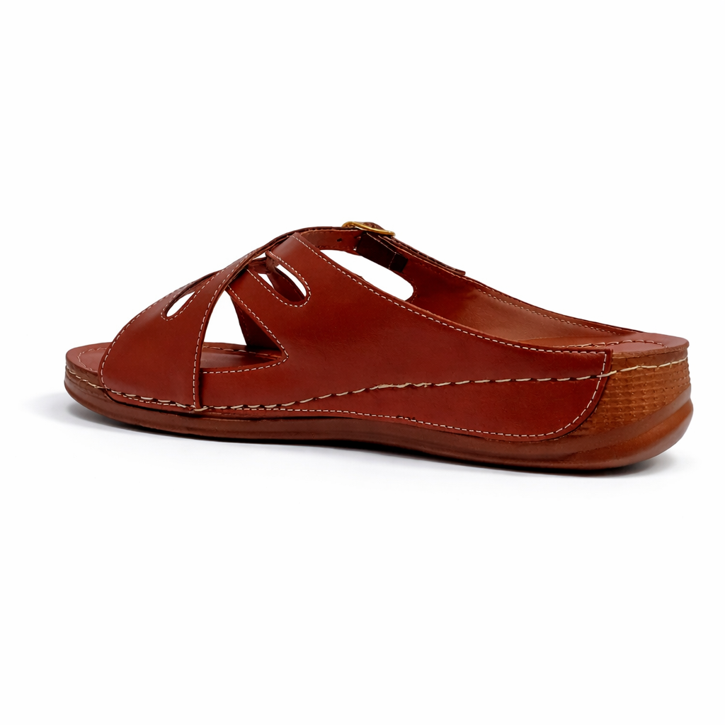 SANDALIAS CASUALES MUJER HERINODES MARRON - 3