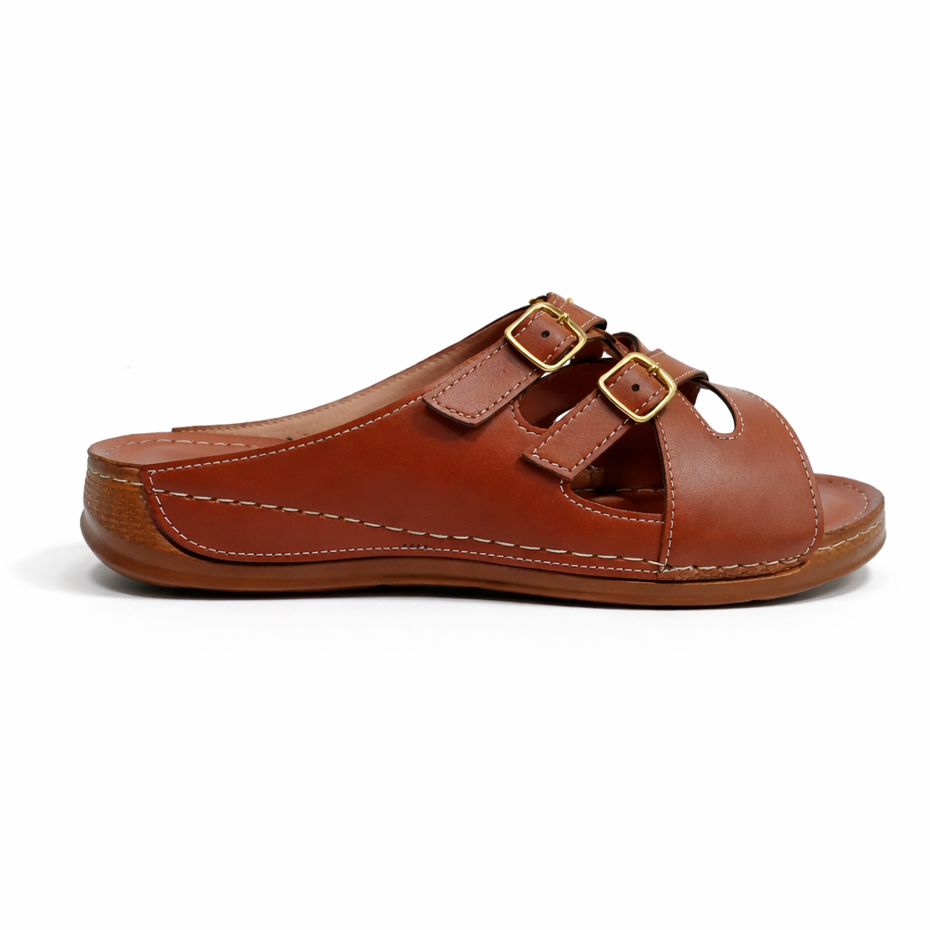 SANDALIAS CASUALES MUJER HERINODES MARRON - 4