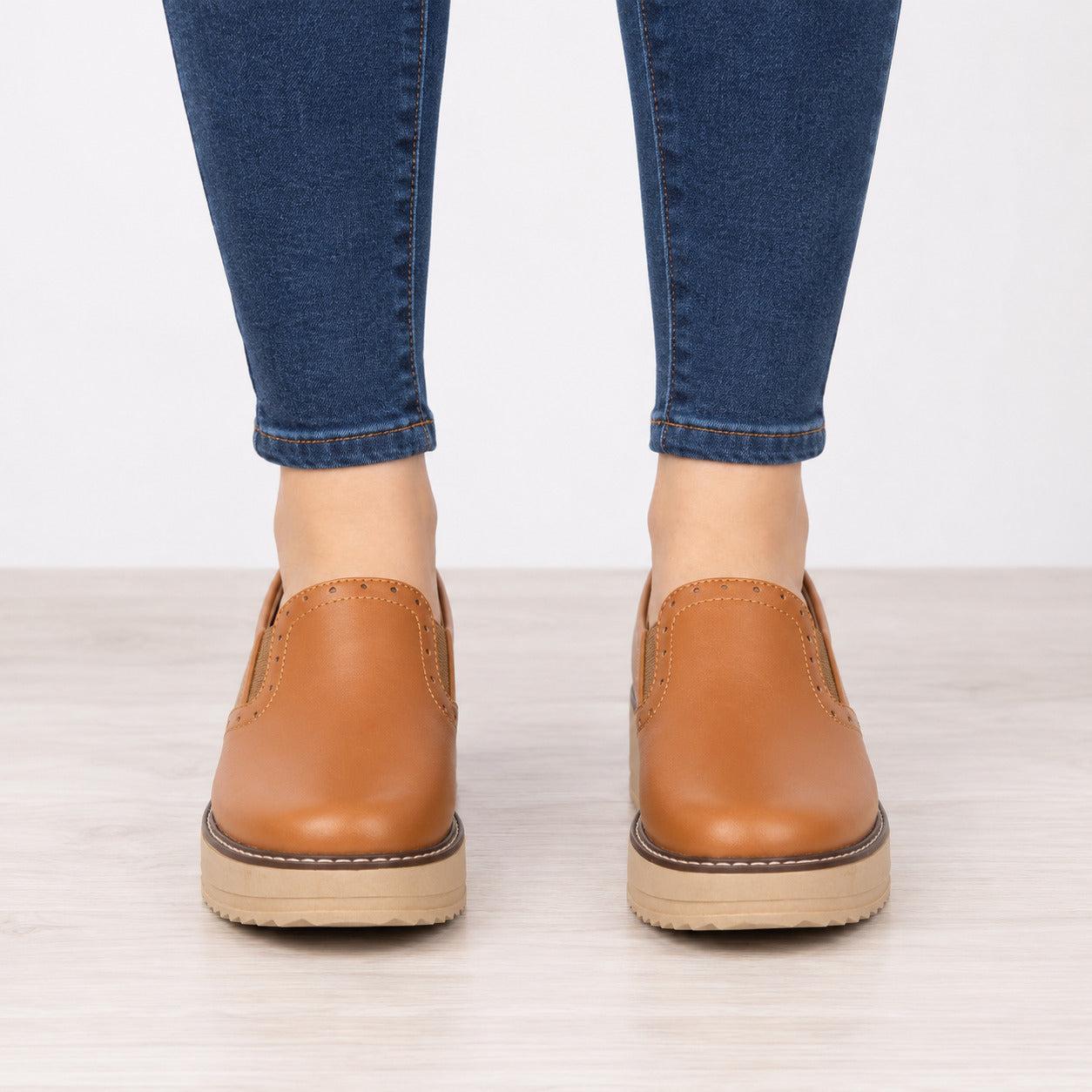 MOCASINES MUJER FERRARA CAMEL - 5