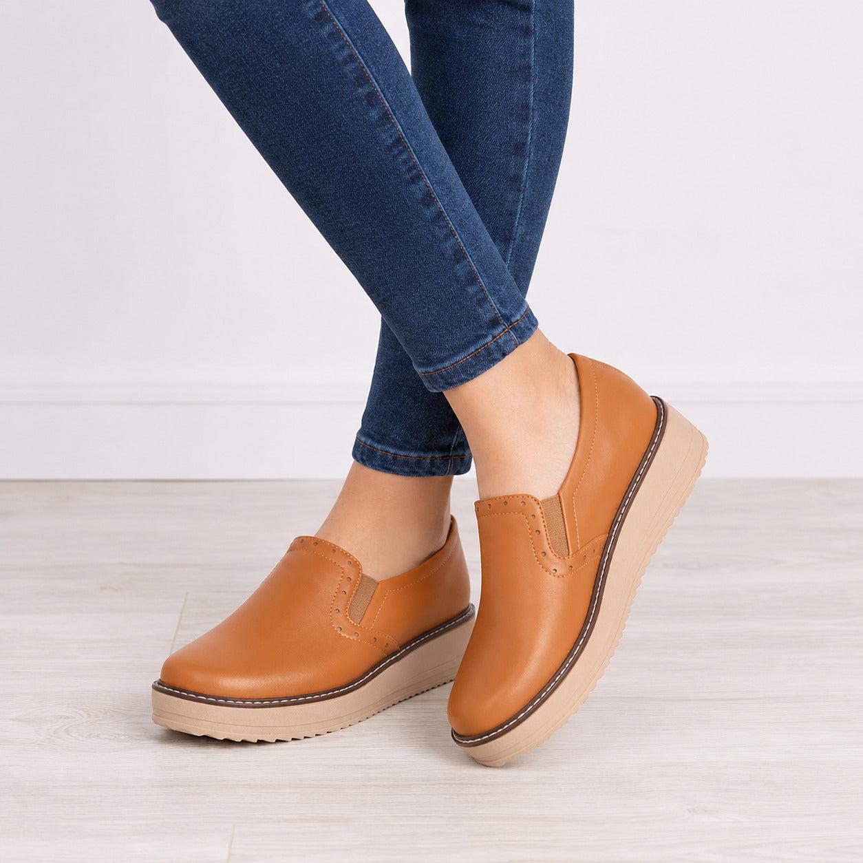 MOCASINES MUJER FERRARA CAMEL - 6