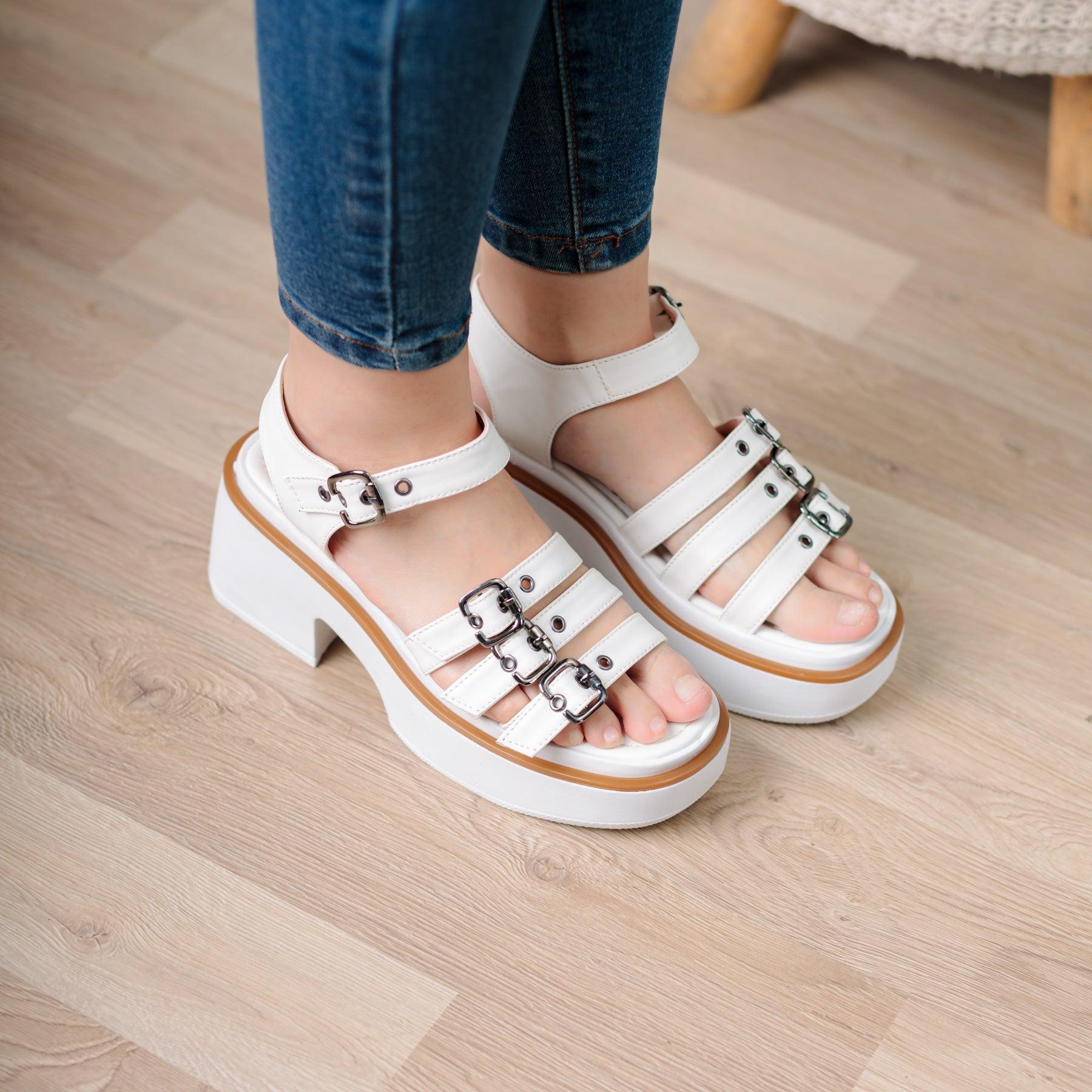 SANDALIAS CASUALES MUJER ZLATA BLANCO - 1