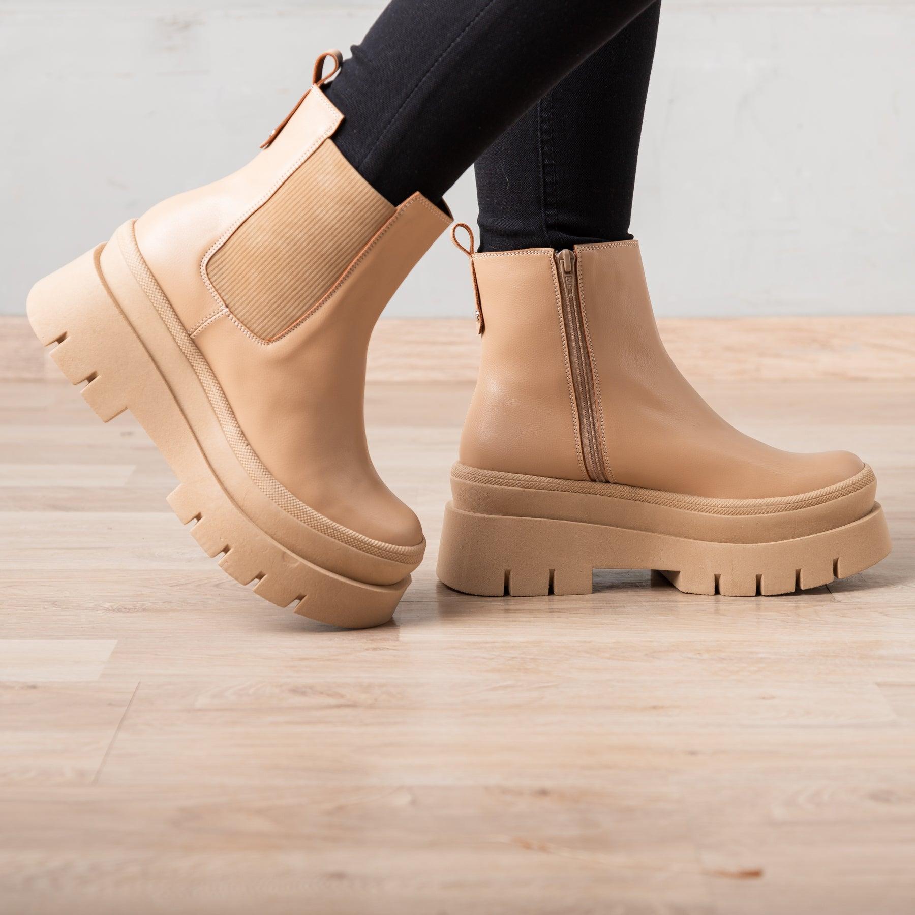 BOTAS MUJER FISHERT BEIGE - 1