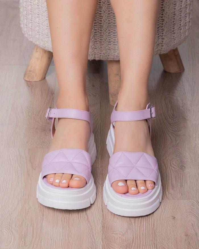 SANDALIAS CASUALES MUJER PRADA LILA - 1