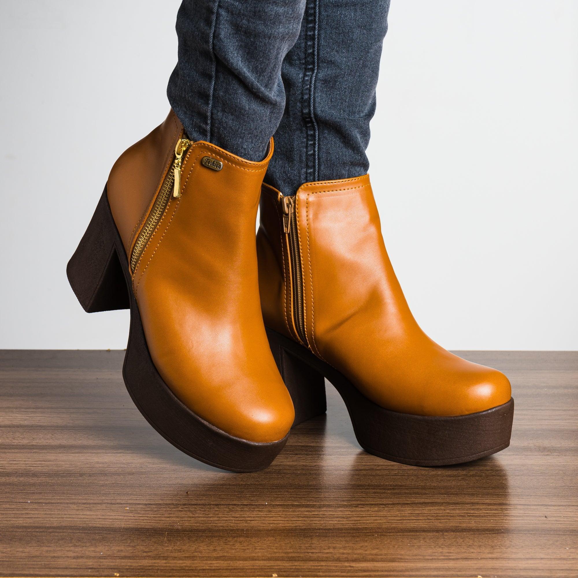 BOTAS MUJER ADAIA CAMEL - 1