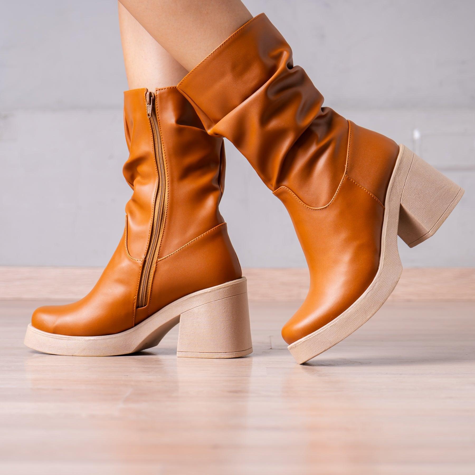 BOTINES MUJER CHUNNY CAMEL - 1