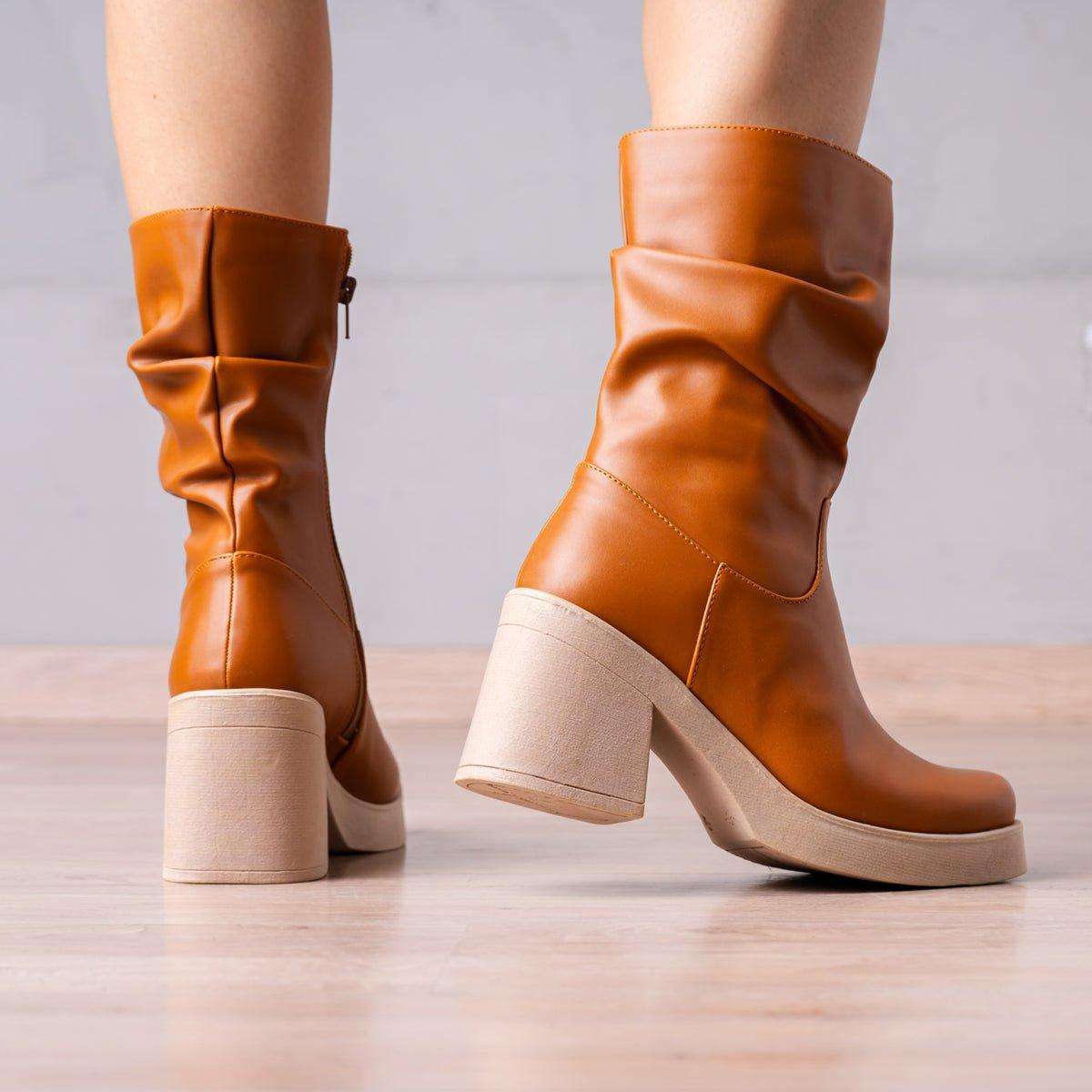 BOTINES MUJER CHUNNY CAMEL - 3