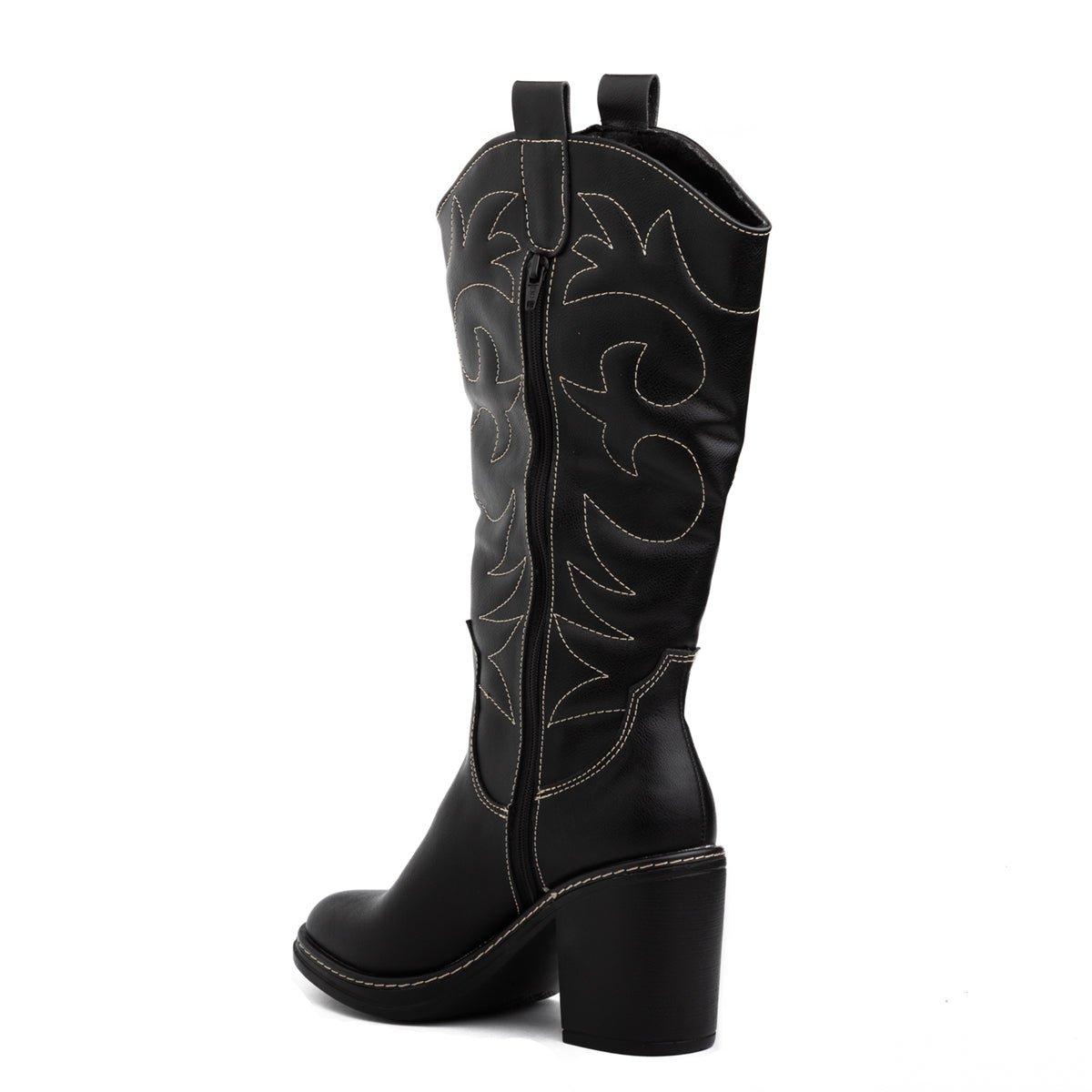 BOTAS MUJER SNAKER NEGRO - 7