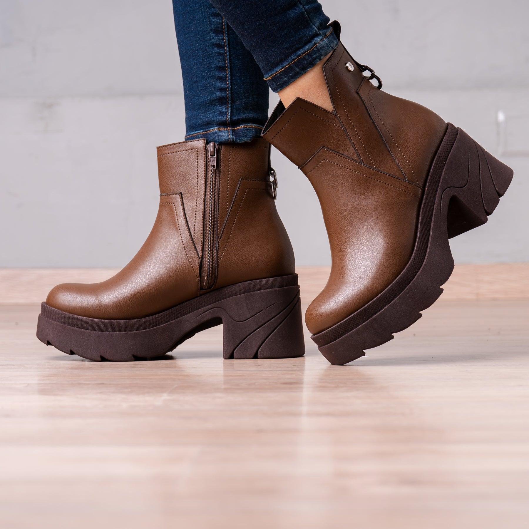 BOTINES MUJER KAYRA MARRÓN - 1