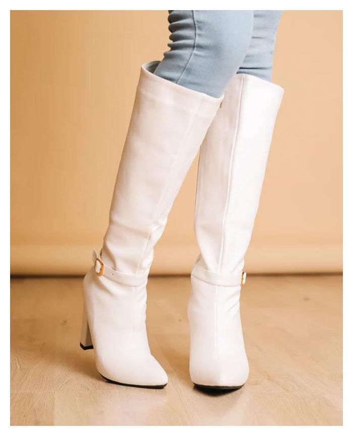 BOTAS MUJER SAMALUT BLANCO CHAROL - 3