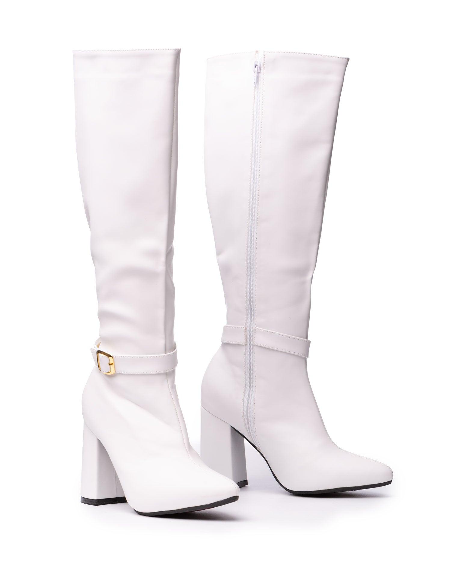 BOTAS MUJER SAMALUT BLANCO CHAROL - 5
