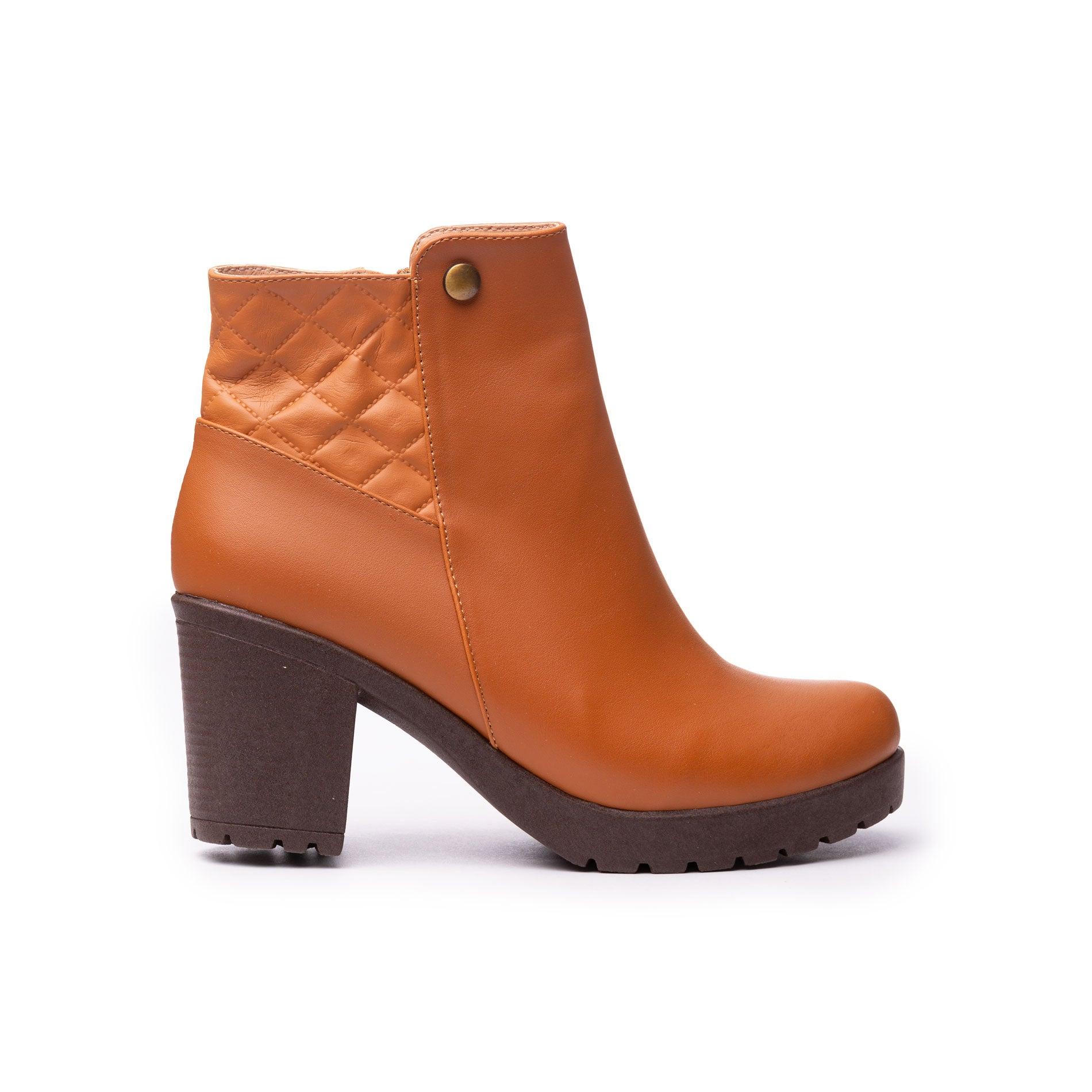 BOTINES MUJER HAVRE CAMEL - 4