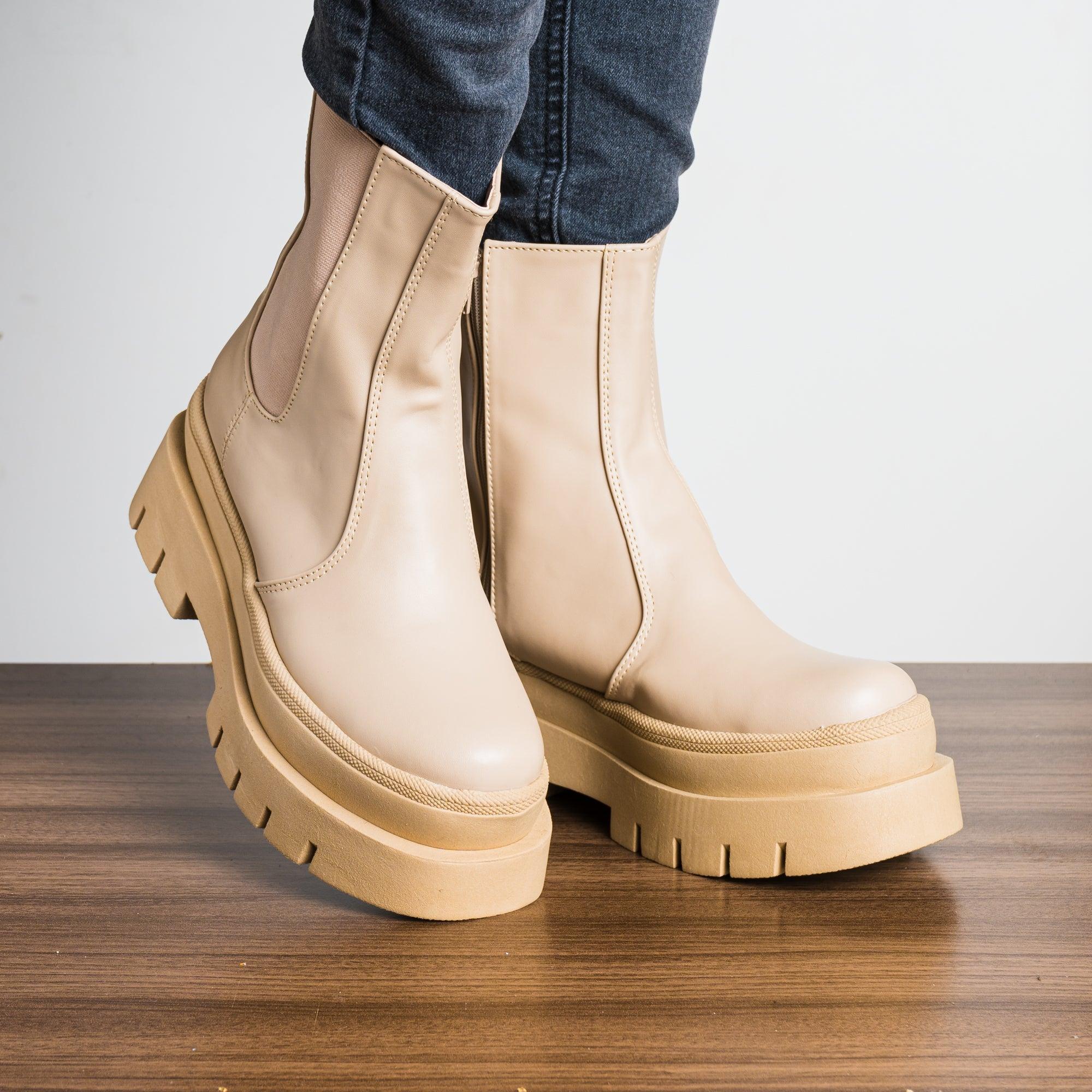 BOTAS MUJER FISHERT 2.0 BEIGE - 1