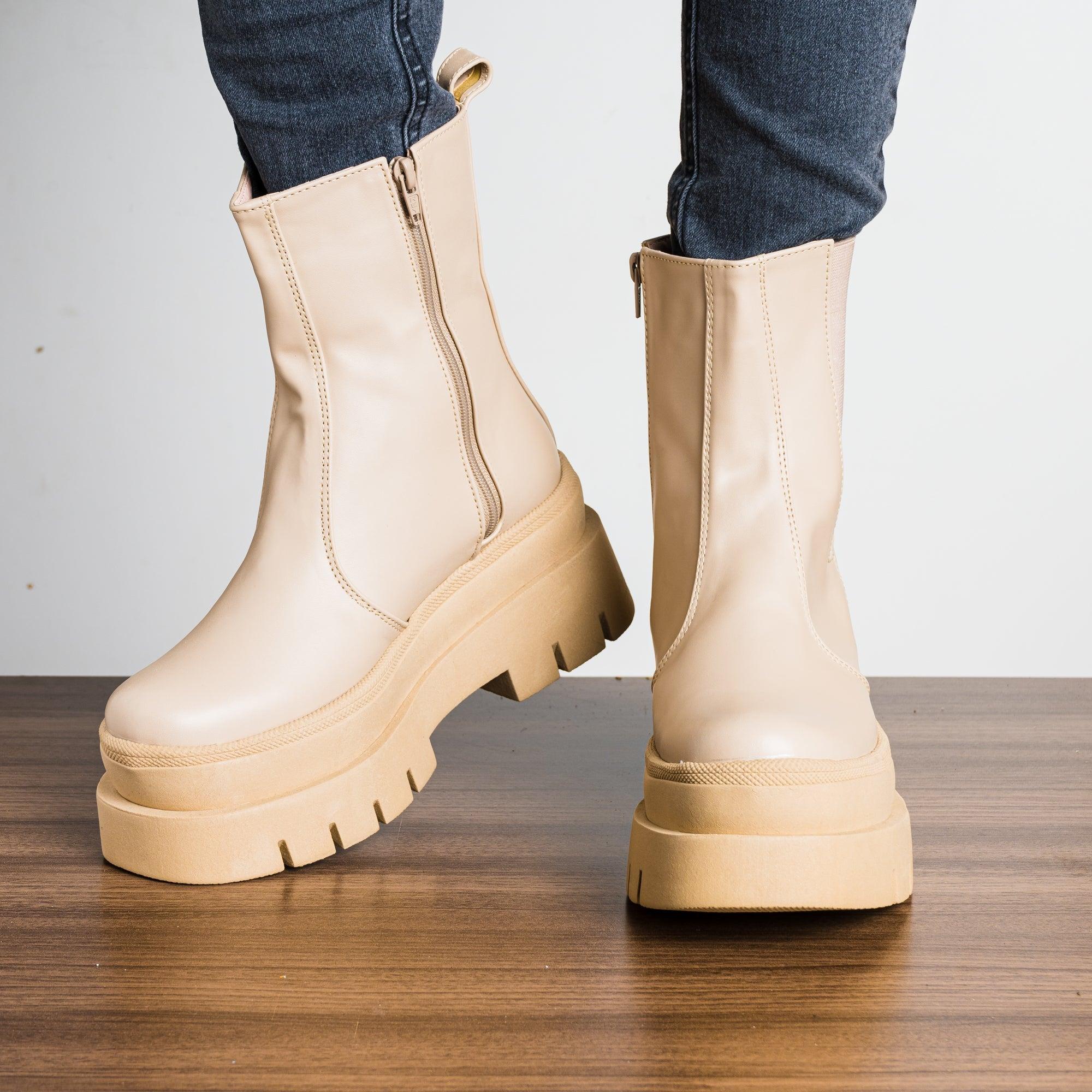BOTAS MUJER FISHERT 2.0 BEIGE - 2