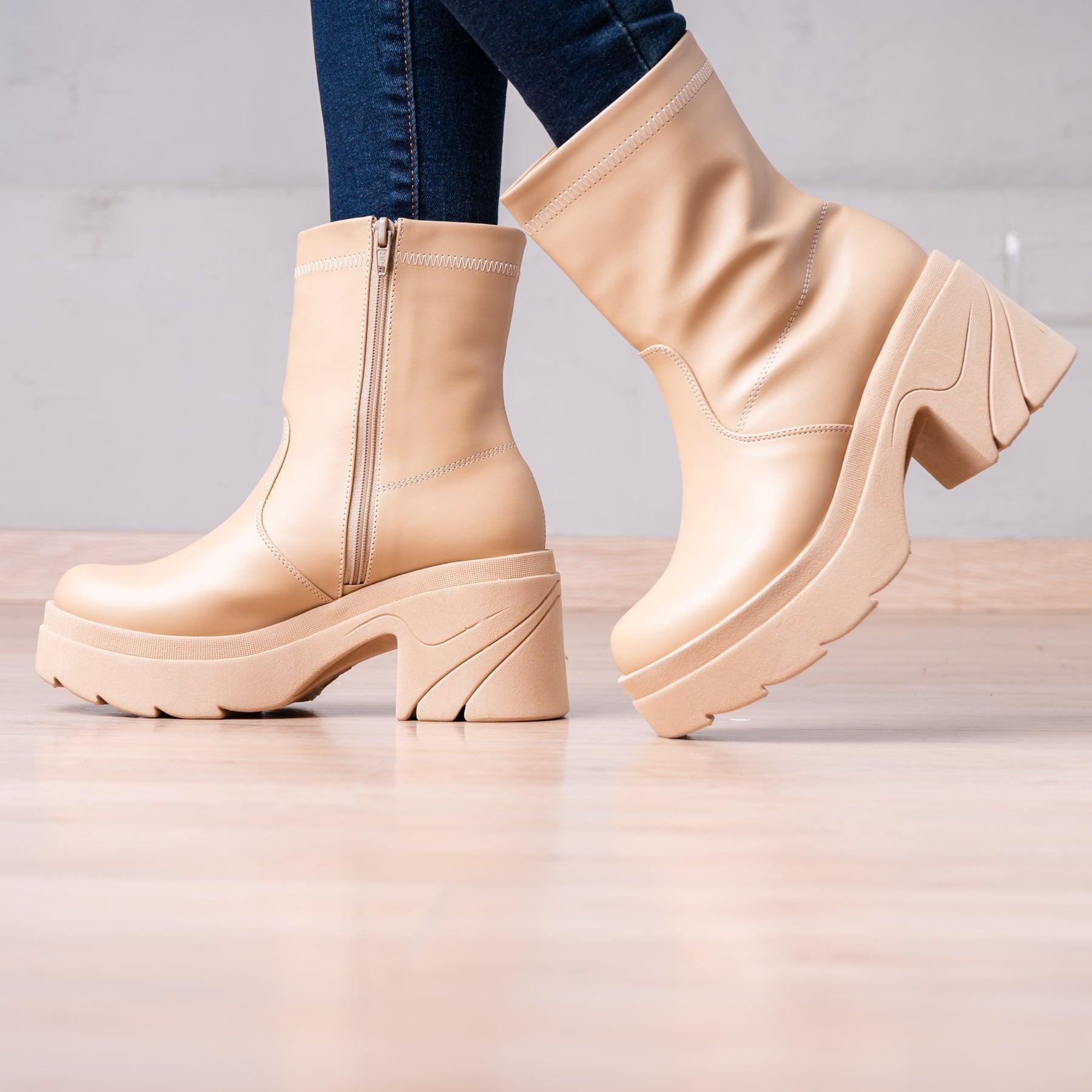 BOTINES MUJER NADIA BEIGE - 1