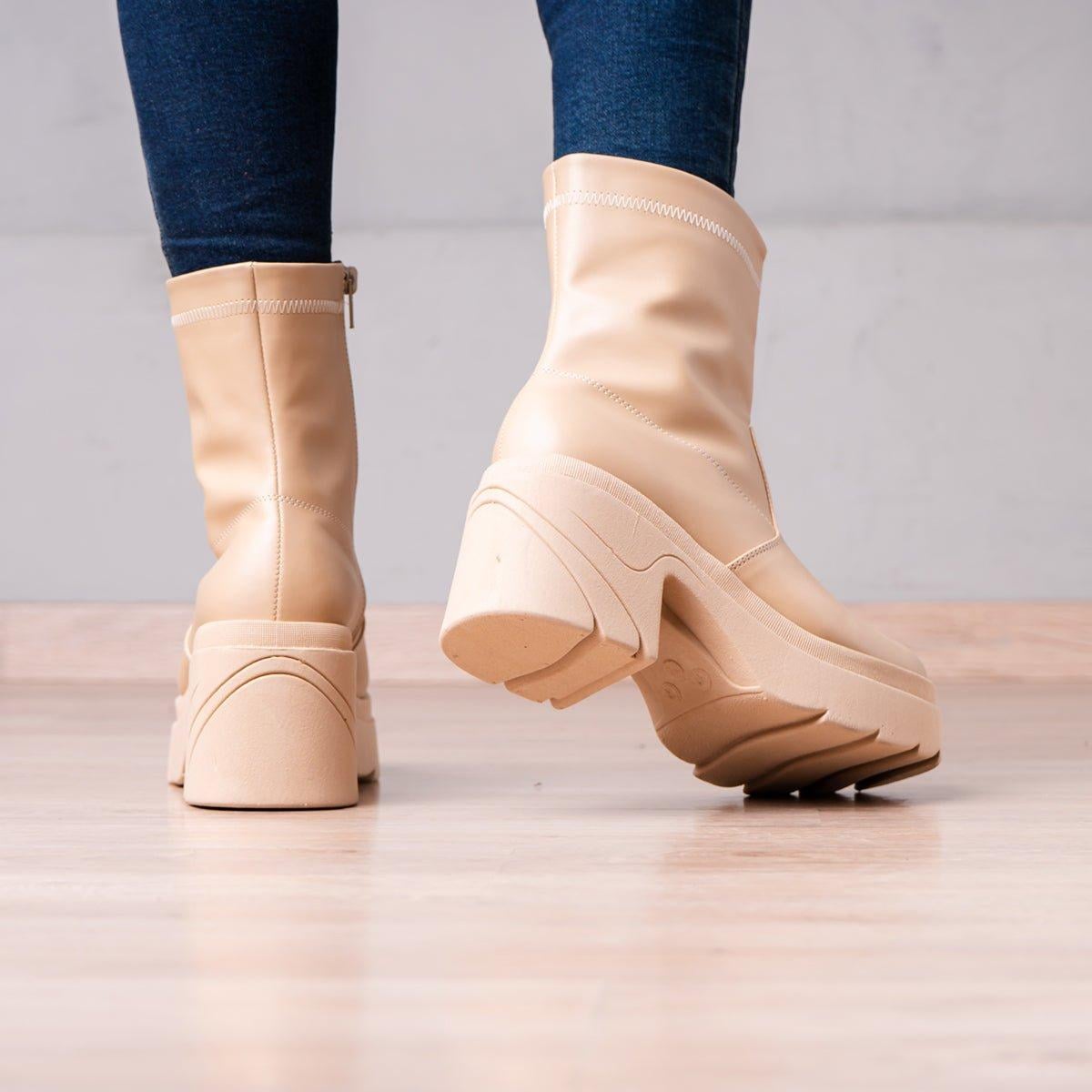 BOTINES MUJER NADIA BEIGE - 2