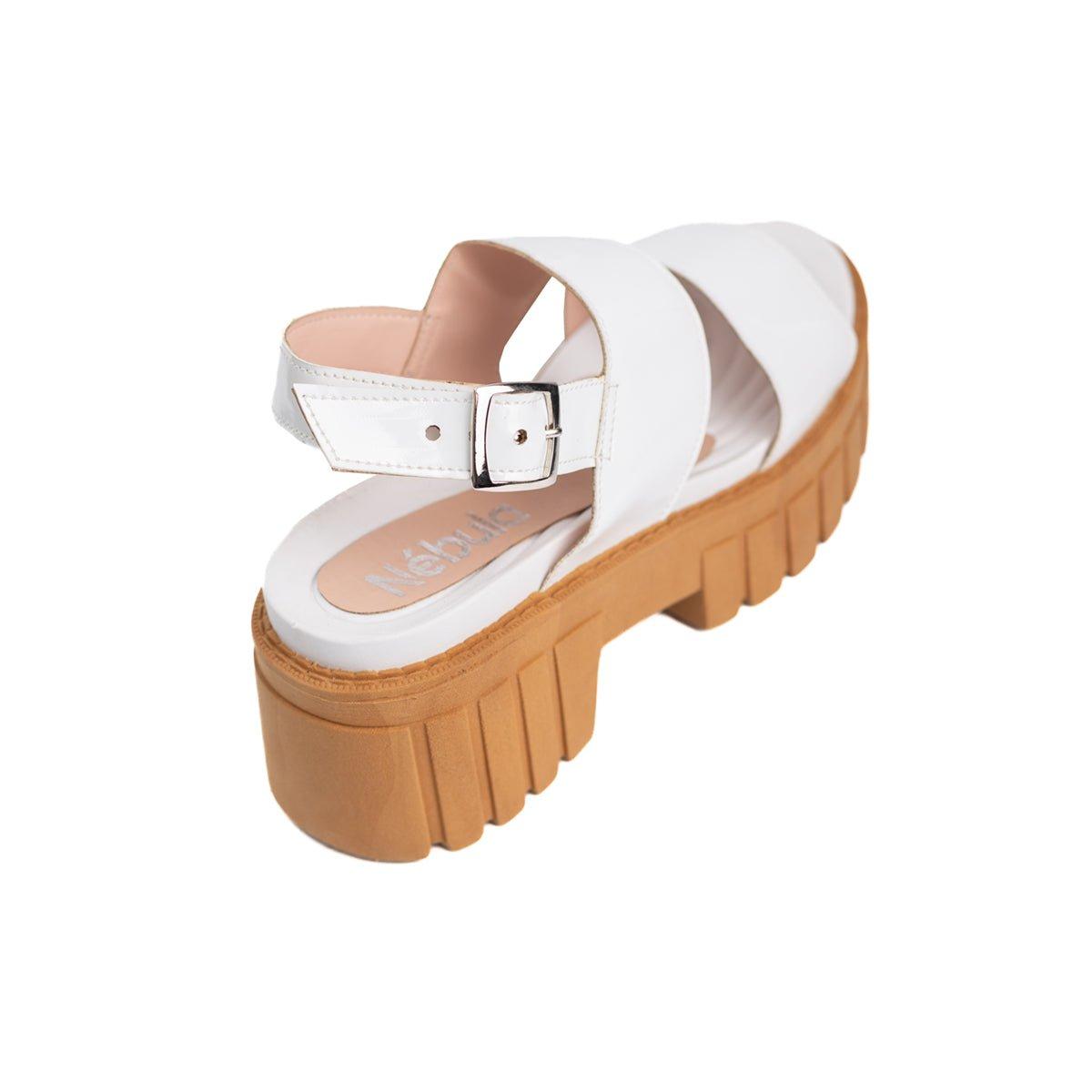SANDALIAS CASUALES MUJER HANOBI BLANCO - 4