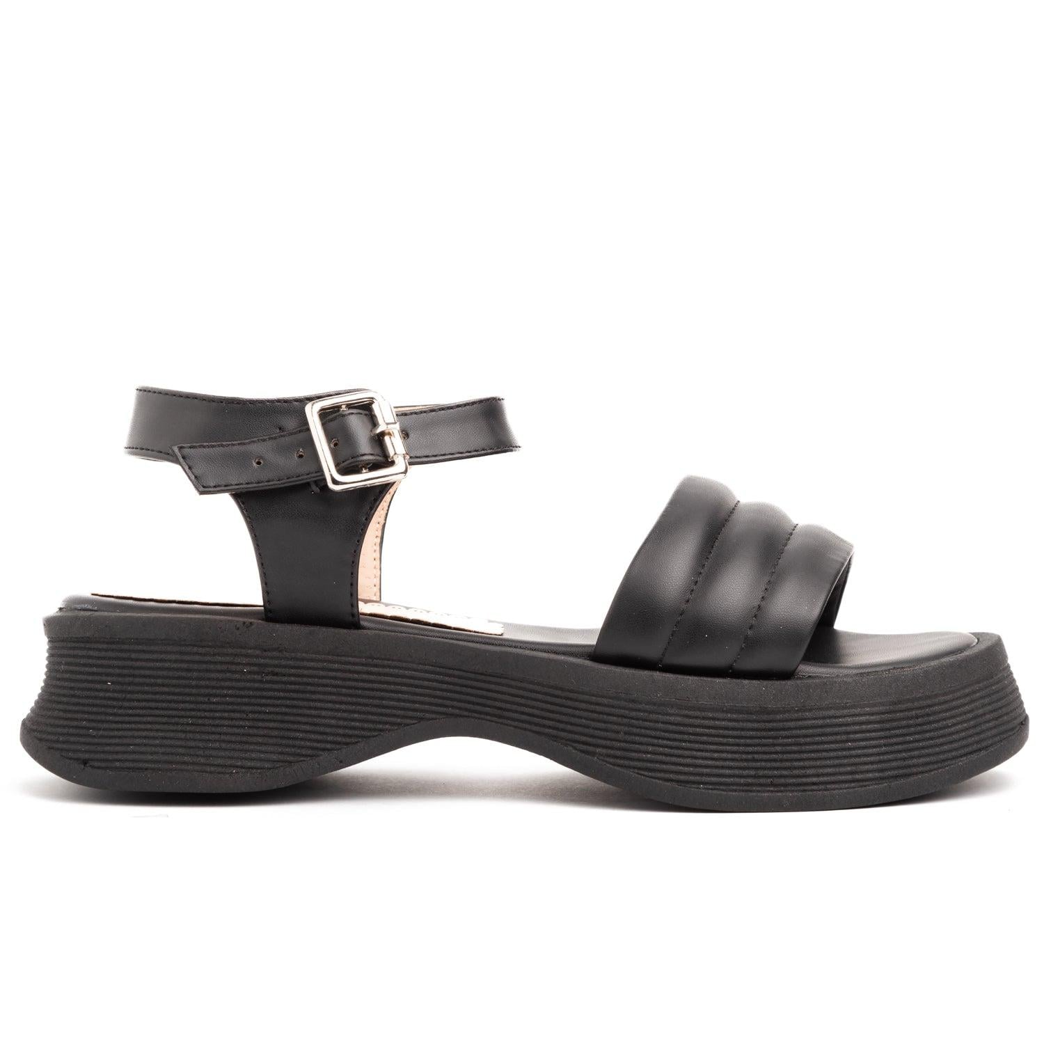 SANDALIAS CASUALES MUJER KAZIZ NEGRO - 4