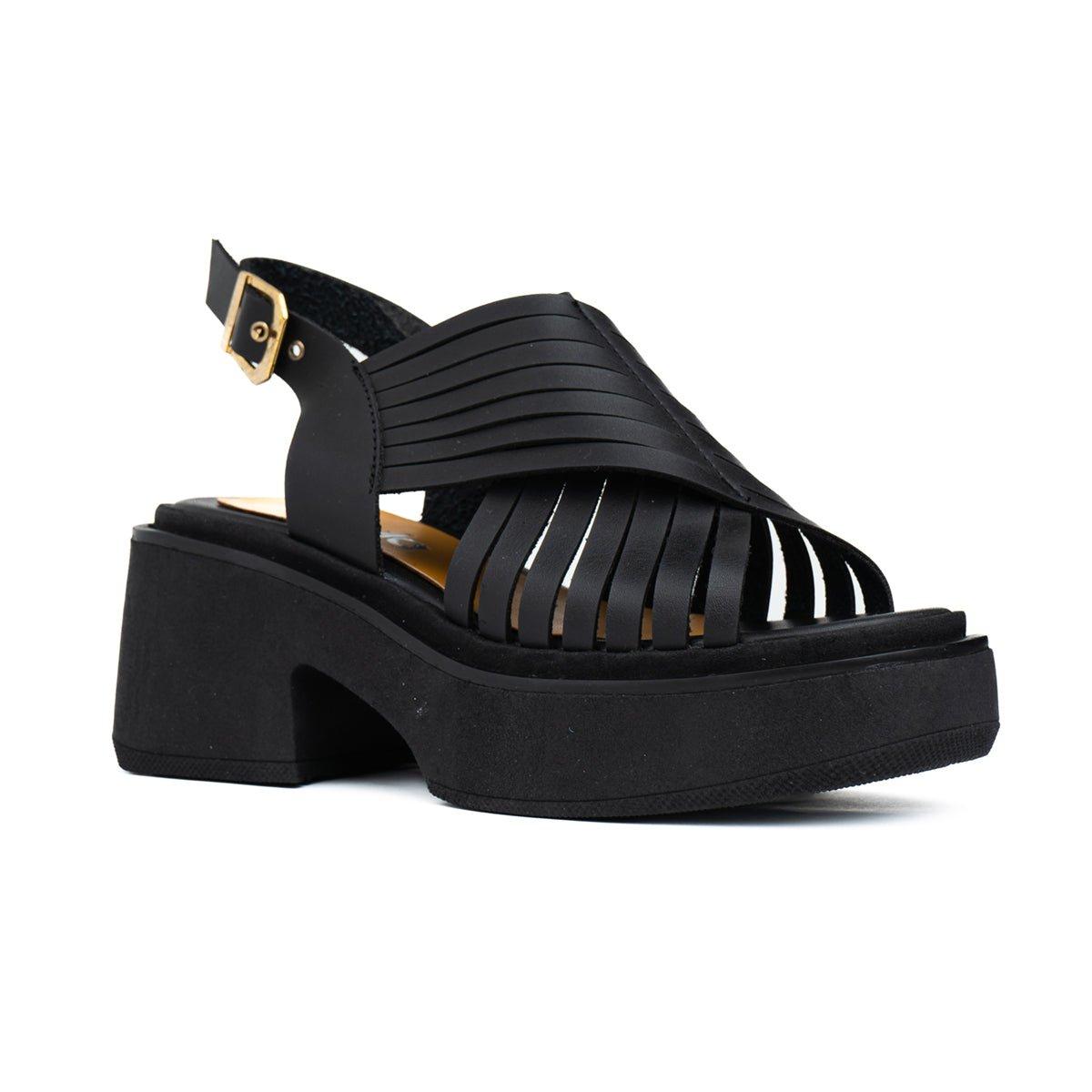 SANDALIAS CASUALES MUJER BRENTONI NEGRO - 4