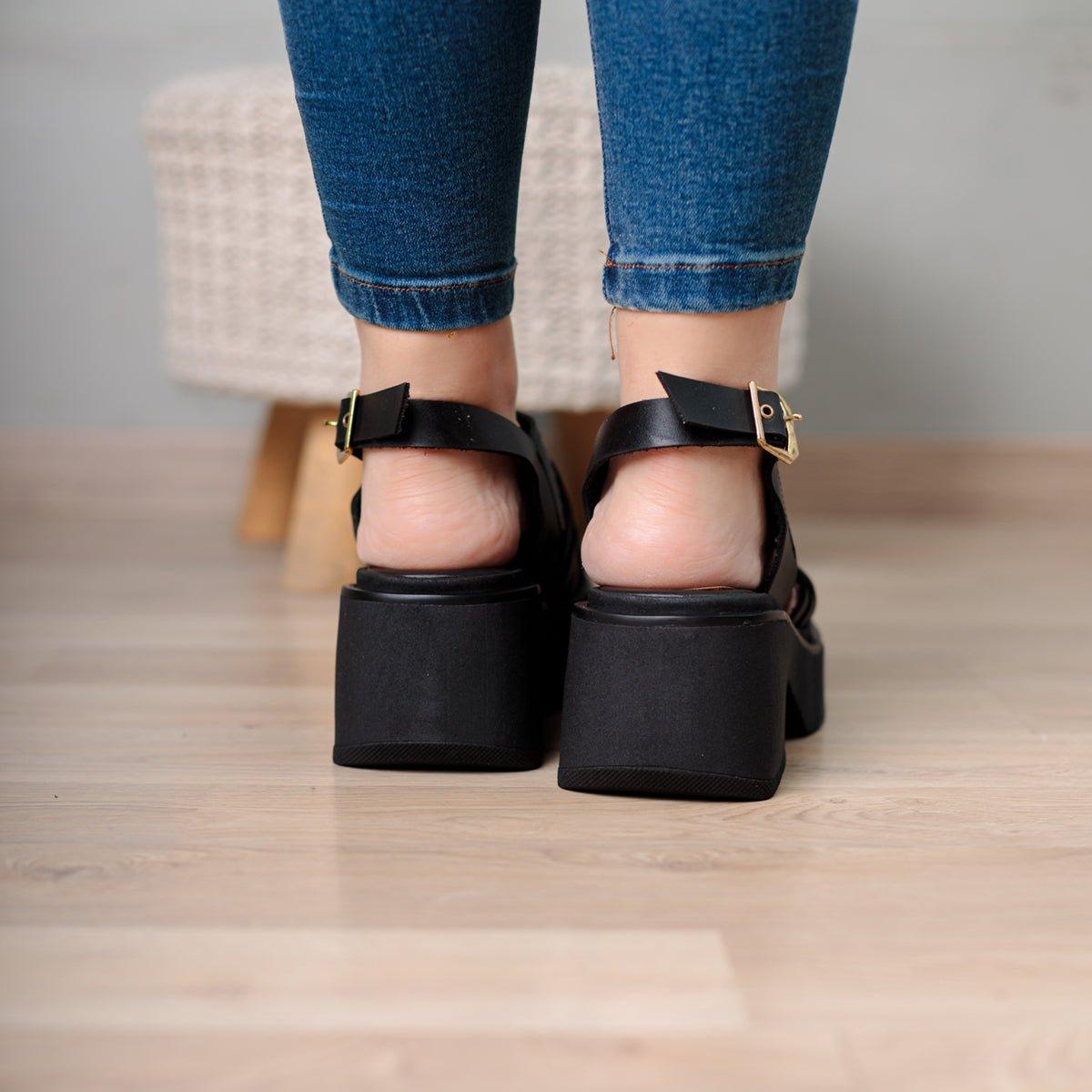 SANDALIAS CASUALES MUJER BRENTONI NEGRO - 6