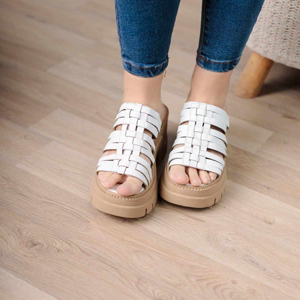 SANDALIAS CASUALES MUJER JOB BLANCO - 2