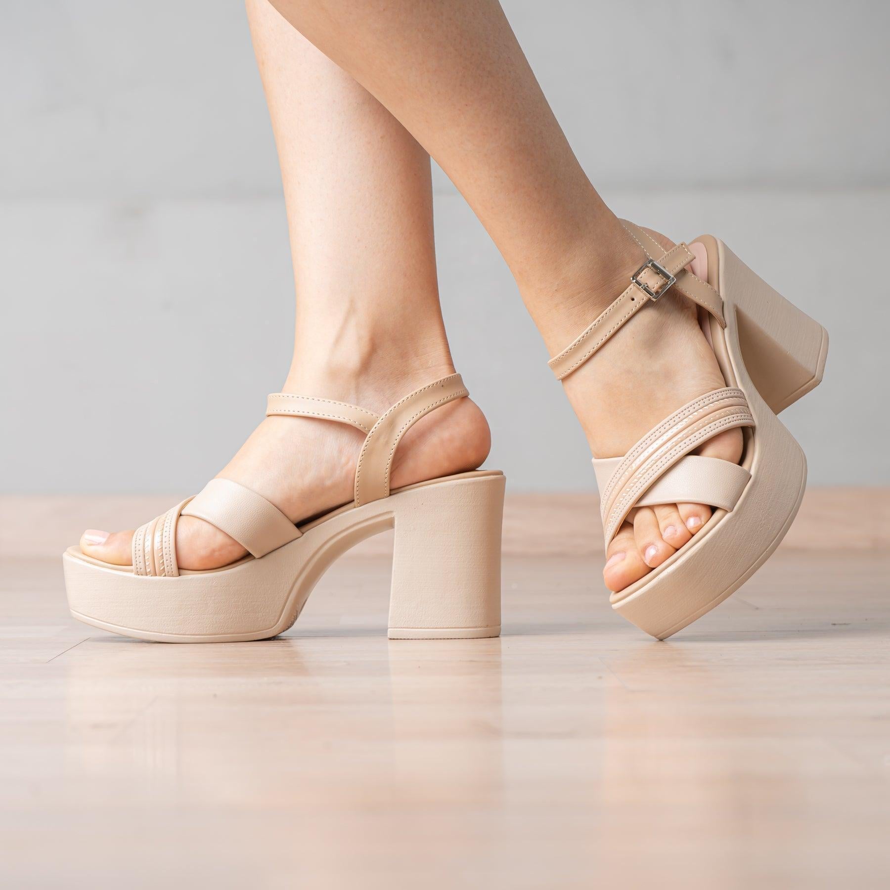 SANDALIAS DE VESTIR MUJER DANAPEH BEIGE - 1