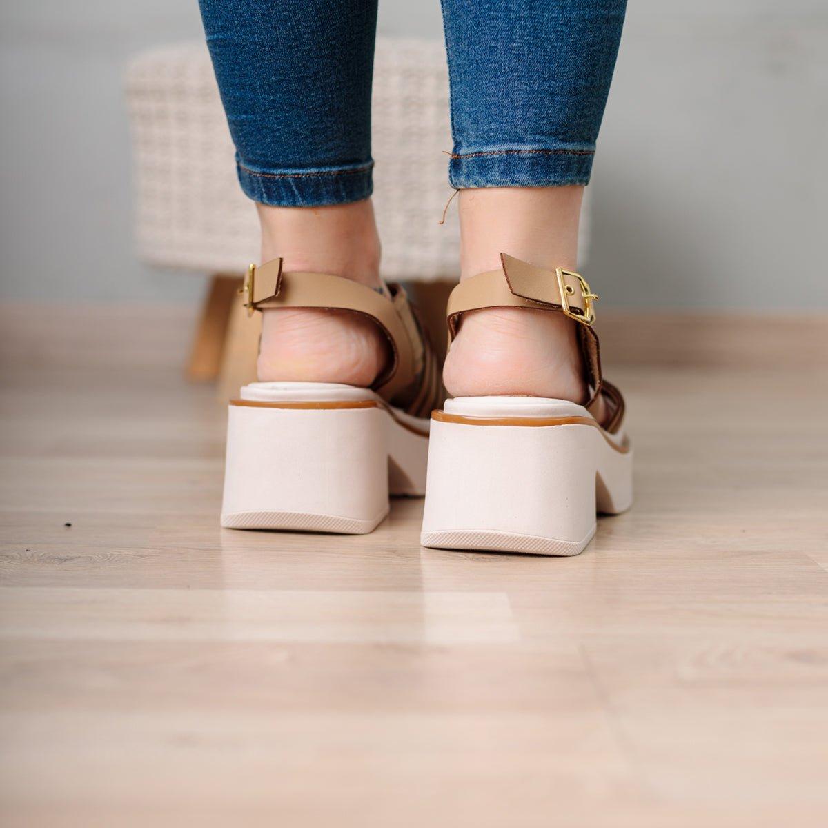 SANDALIAS CASUALES MUJER BRENTONI BEIGE - 3