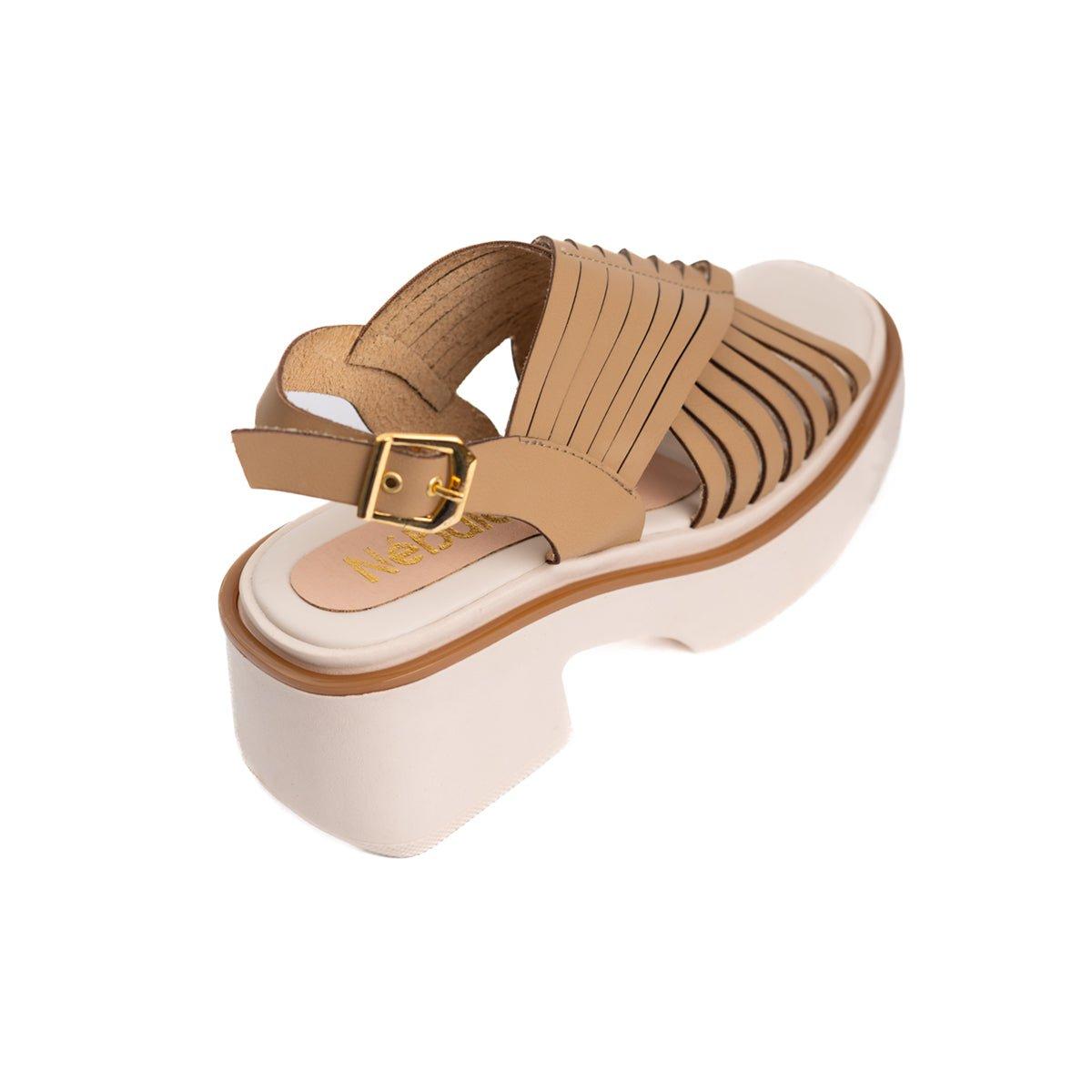 SANDALIAS CASUALES MUJER BRENTONI BEIGE - 6
