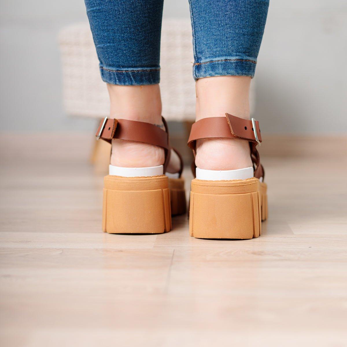 SANDALIAS CASUALES MUJER HANOBI MARRÓN - 3
