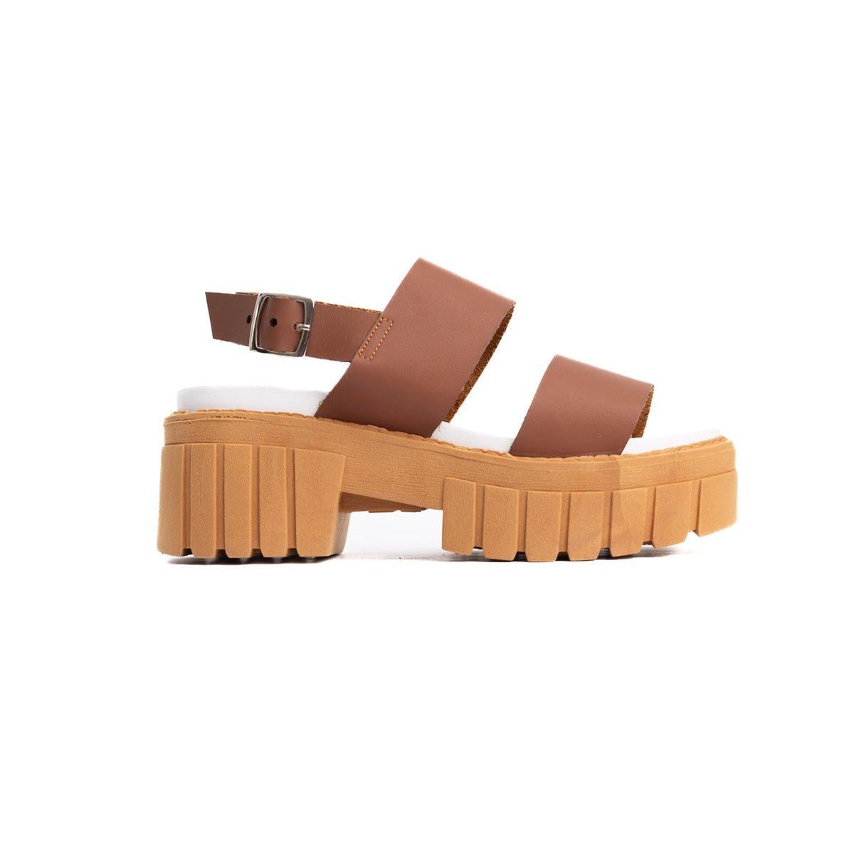 SANDALIAS CASUALES MUJER HANOBI MARRÓN - 4