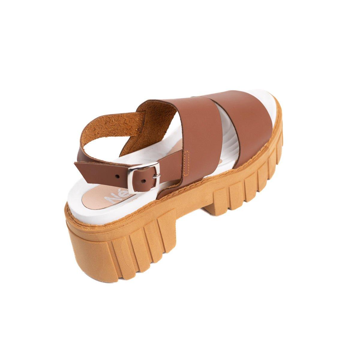 SANDALIAS CASUALES MUJER HANOBI MARRÓN - 6