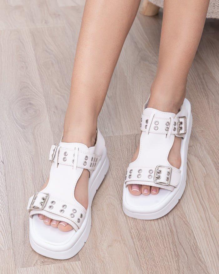 SANDALIAS CASUALES MUJER POLANCO BLANCO - 1