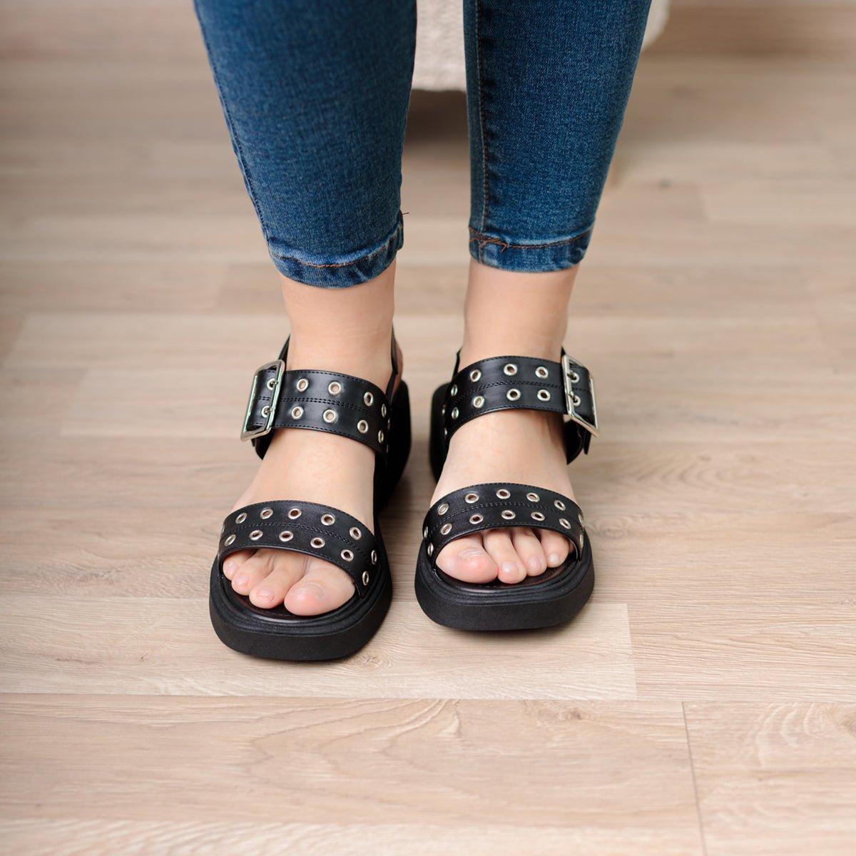 SANDALIAS CASUALES MUJER VASTIAN NEGRO - 2