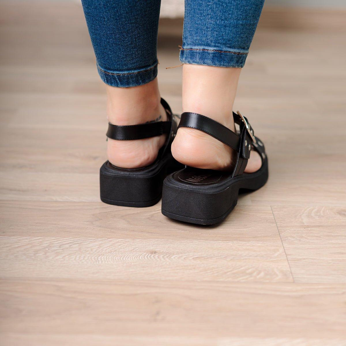 SANDALIAS CASUALES MUJER VASTIAN NEGRO - 3