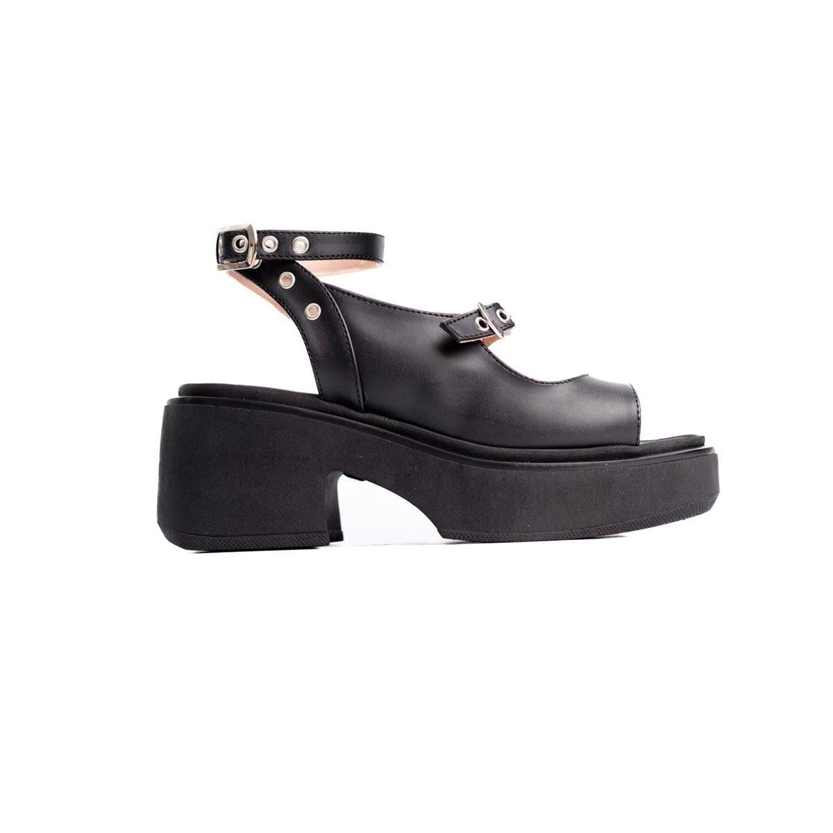 SANDALIAS CASUALES MUJER VASELA NEGRO - 4
