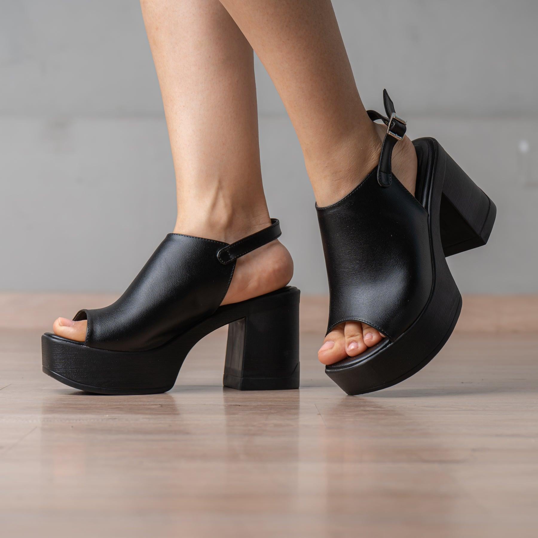 SANDALIAS DE VESTIR MUJER PUHLY NEGRO - 1