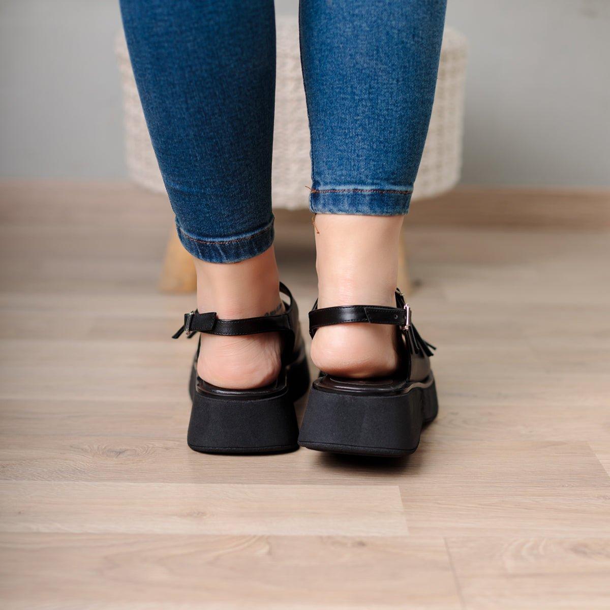 SANDALIAS CASUALES MUJER ELEL NEGRO - 3