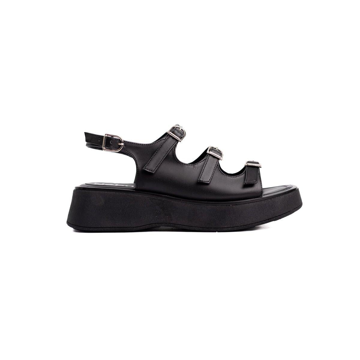 SANDALIAS CASUALES MUJER ELEL NEGRO - 4