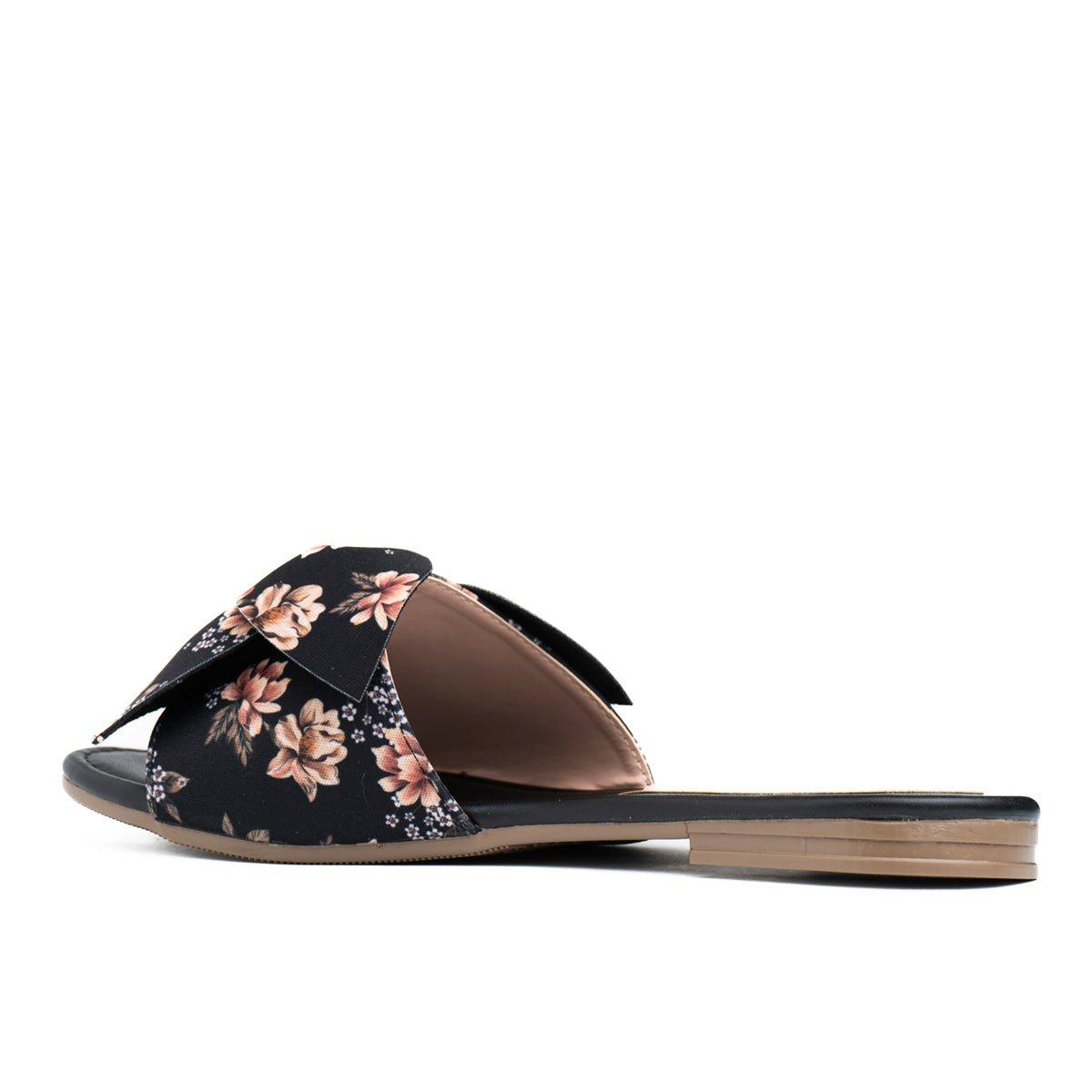 SANDALIAS CASUALES MUJER FLOR FLOREADO NEGRO 2 - 6