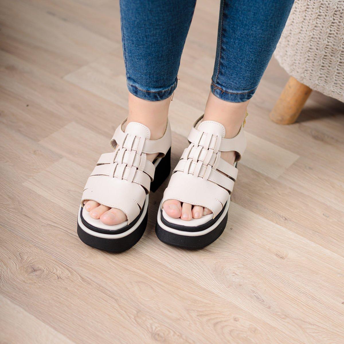 SANDALIAS CASUALES MUJER CANDIA BEIGE - 2