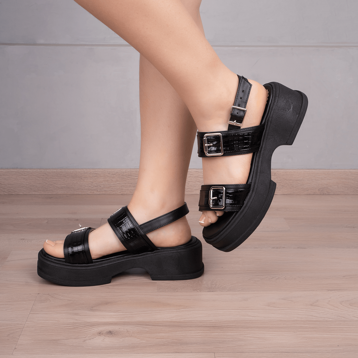 SANDALIAS CASUALES MUJER TRIPOLI NEGRO - 1