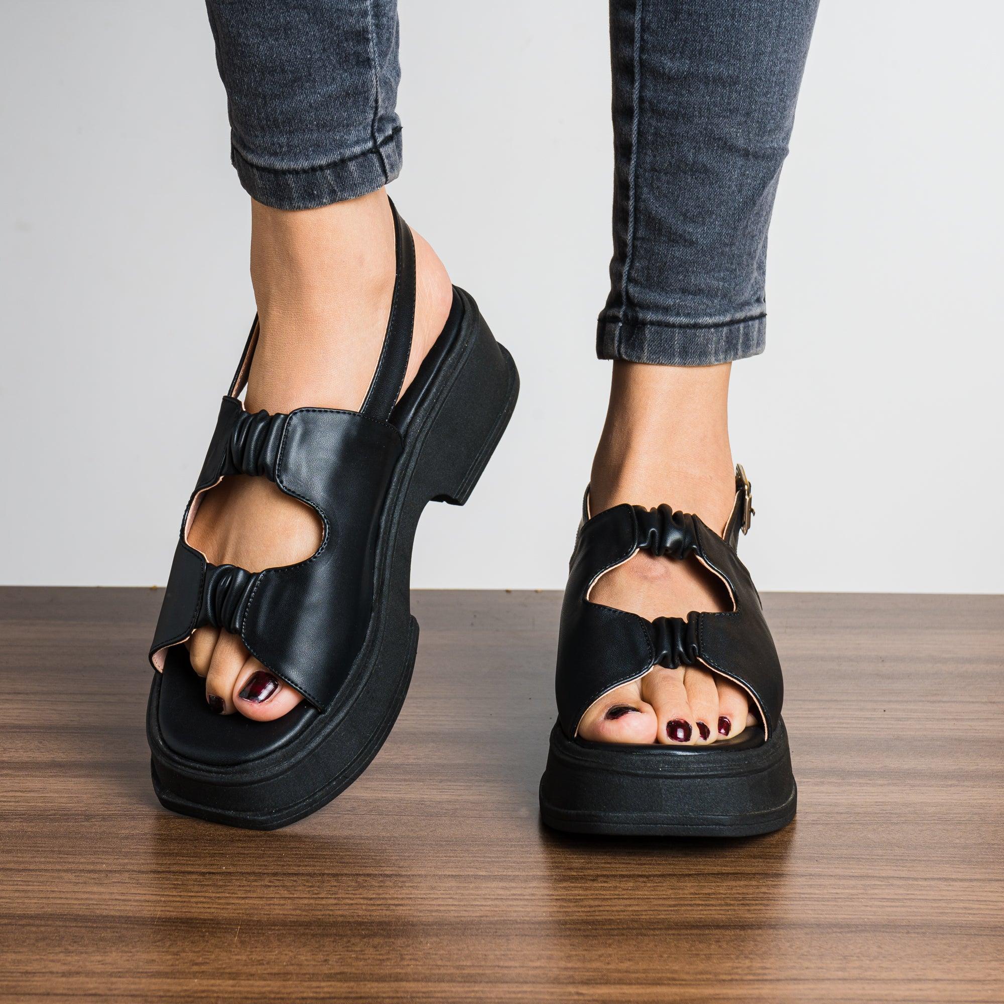 SANDALIAS CASUALES MUJER BRAKZON NEGRO - 2