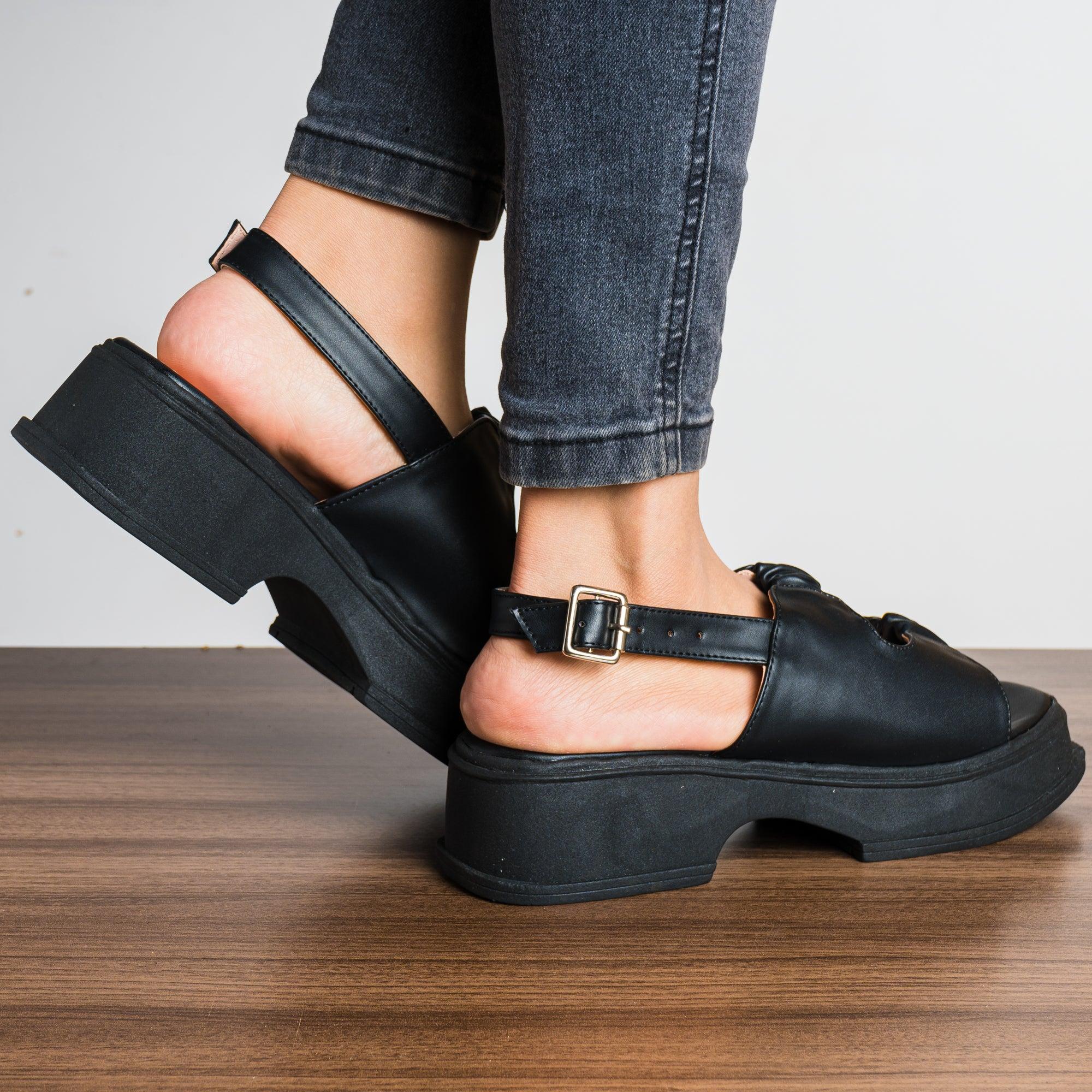 SANDALIAS CASUALES MUJER BRAKZON NEGRO - 3