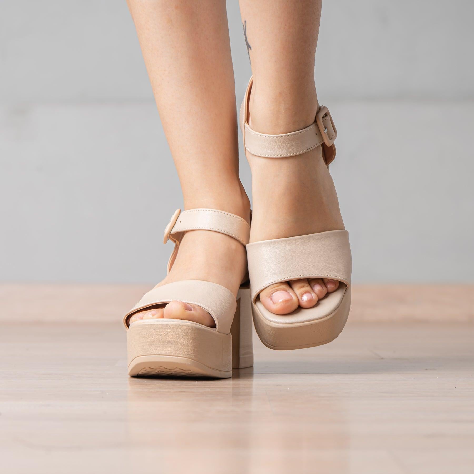 SANDALIAS DE VESTIR MUJER ALLCA BEIGE - 2