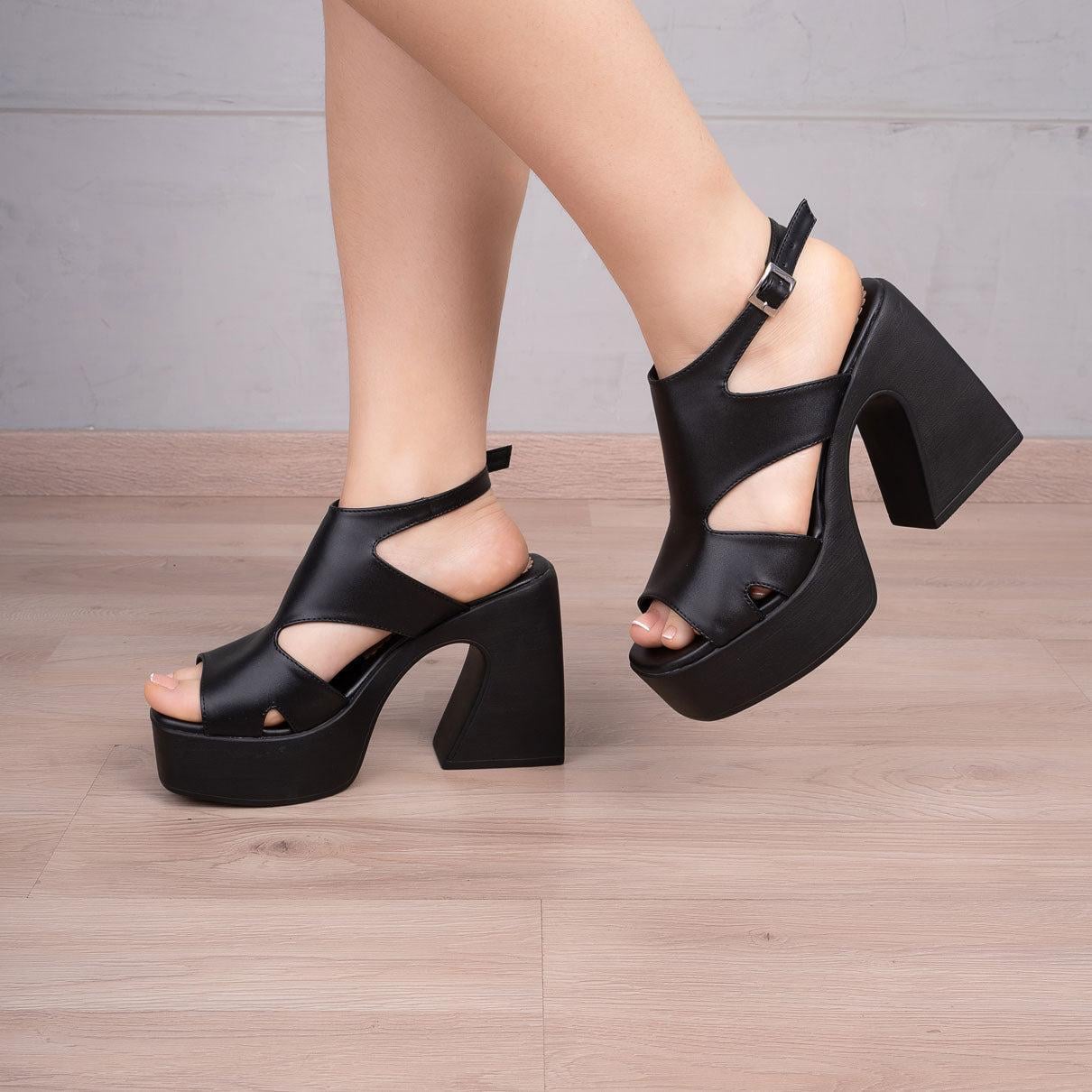 SANDALIAS MUJER YAMENA NEGRO - 1
